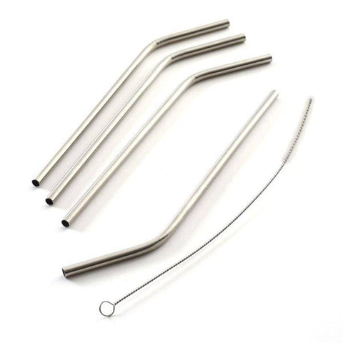 Norpro 4 Stainless Steel Straws With 2 Cleaning Brushes - Lilly Grace Crafts