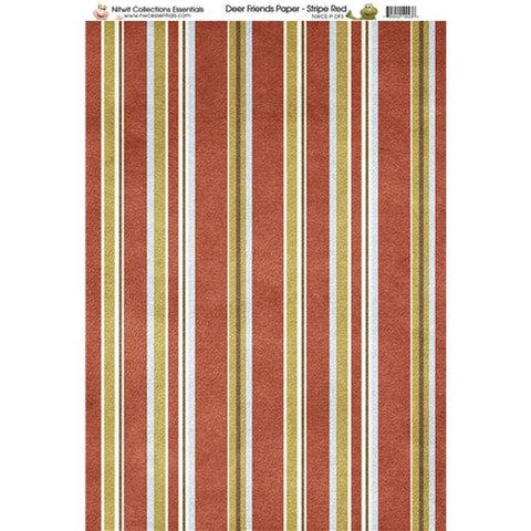 Nitwit Collection DF Stripe Paper A4 10 Sheets - Lilly Grace Crafts