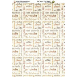 Nitwit Collection MW Cat Words Paper A4 10 Sheets - Lilly Grace Crafts