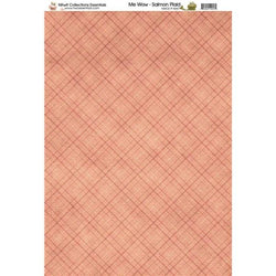 Nitwit Collection MW Salmon Plaid Paper A4 10 Sheets - Lilly Grace Crafts