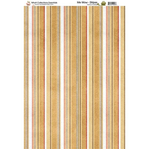 Nitwit Collection MW Stripes Paper A4 10 Sheets - Lilly Grace Crafts
