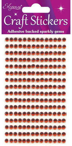 OAKTREE Eleganza Stickers 4mm 240 gems Red No.16 - Lilly Grace Crafts