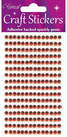 OAKTREE Eleganza Stickers 4mm 240 gems Red No.16 - Lilly Grace Crafts