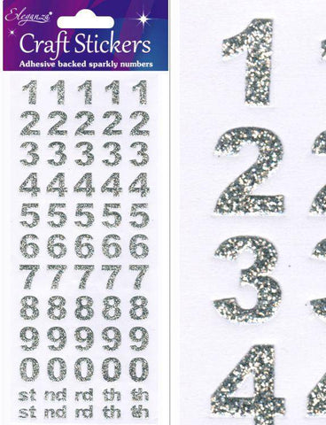 OAKTREE Eleganza Bold Number Set Silver No.66 - Lilly Grace Crafts