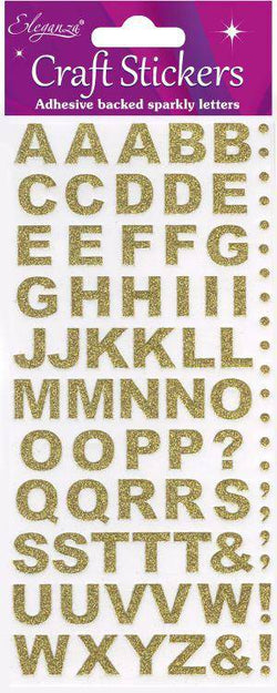 OAKTREE Eleganza Bold Alphabet Set Gold No.65 - Lilly Grace Crafts