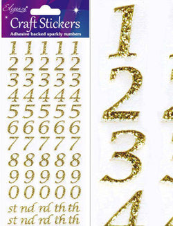 OAKTREE Eleganza Stylised Number Set Gold No.65 - Lilly Grace Crafts