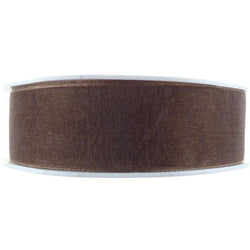 OAKTREE Woven Edge Ribbon Chocolate Brown No.58 - Lilly Grace Crafts