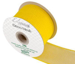 OAKTREE Eleganza Deco Mesh 63mm x 10m Yellow No.11 - Lilly Grace Crafts