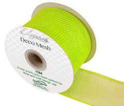 OAKTREE Eleganza Deco Mesh 63mm x 10m Lime Green No.14 - Lilly Grace Crafts