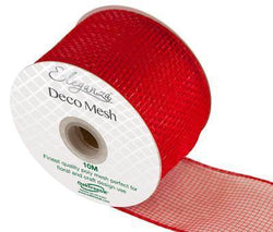 OAKTREE Eleganza Deco Mesh 63mm x 10m Red No.16 - Lilly Grace Crafts