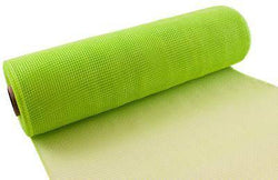 OAKTREE Eleganza Deco Mesh 25cm x 9.1m (10yds) Lime Green No.14 - Lilly Grace Crafts