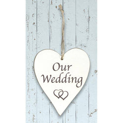 OAKTREE Wooden Heart - Our Wedding - Lilly Grace Crafts