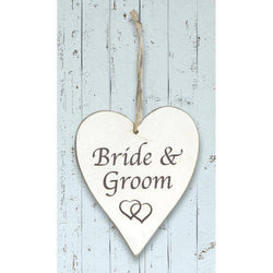 OAKTREE Wooden Heart - Bride and Groom - Lilly Grace Crafts