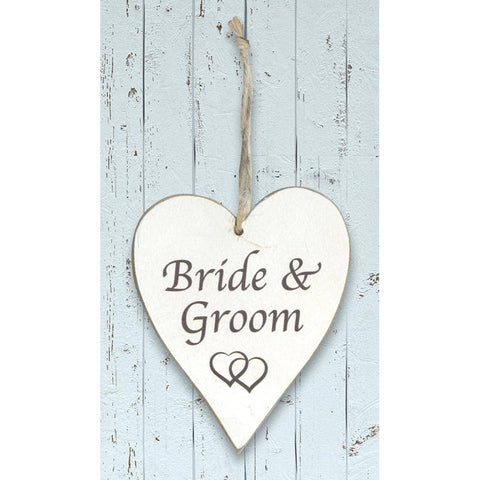 OAKTREE Wooden Heart - Bride and Groom - Lilly Grace Crafts
