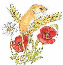 Personal Impressions AW Harvest Mouse Wood Mounted Stamp - Lilly Grace Crafts