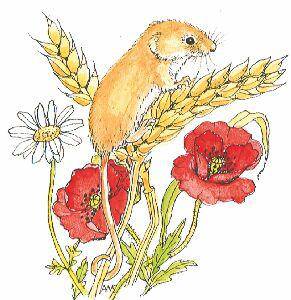 Personal Impressions AW Harvest Mouse Wood Mounted Stamp - Lilly Grace Crafts