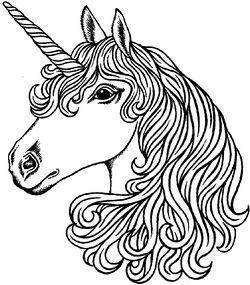 Personal Impressions SD Unicorn Head Wood Mounted Stamp - Lilly Grace Crafts