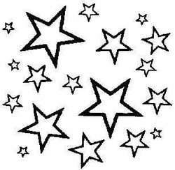 Personal Impressions Line Stars Wood Mounted Stamp - Lilly Grace Crafts