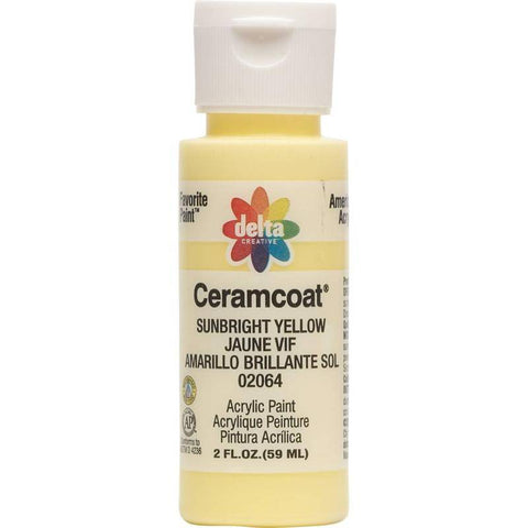 Plaid Enterprises, Inc 2 Oz Delta Ceramicoat Sunbright Yellow - Lilly Grace Crafts