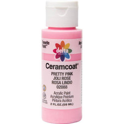 Plaid Enterprises, Inc 2 Oz Delta Ceramicoat Pretty Pink - Lilly Grace Crafts