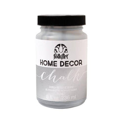 Plaid Enterprises, Inc Folkart - Home Decor Chalk 8Oz Metallic Silver - Lilly Grace Crafts