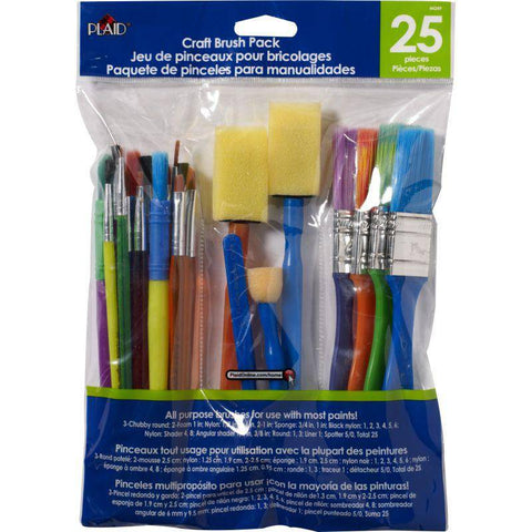 Plaid Enterprises, Inc Craft Brush Pack 25 piece - Lilly Grace Crafts