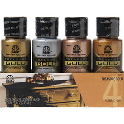 Plaid Enterprises, Inc Fa Treasure Gold Paint Set (4 Colors) - Lilly Grace Crafts