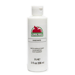 Plaid Enterprises, Inc White - Apple Barrel - Acrylic 8oz - Lilly Grace Crafts