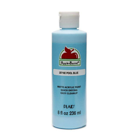 Plaid Enterprises, Inc Pool Blue - Apple Barrel - Acrylic 8oz - Lilly Grace Crafts