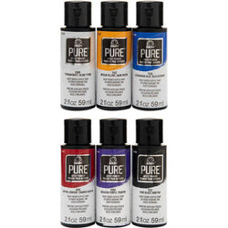 Plaid Enterprises, Inc Folk Art Pigment Paints Sets -6 Color Set - Lilly Grace Crafts