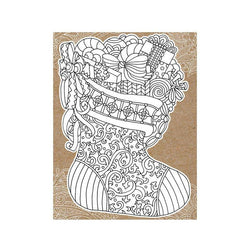Paper House Productions Christmas Gift -Stocking-Cards-DiecutColouring - Lilly Grace Crafts