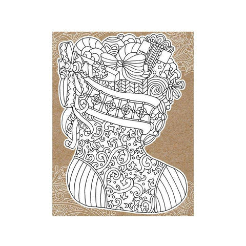 Paper House Productions Christmas Gift -Stocking-Cards-DiecutColouring - Lilly Grace Crafts