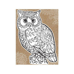 Paper House Productions Christmas Gift -Owl - Cards- Die cut Colouring - Lilly Grace Crafts