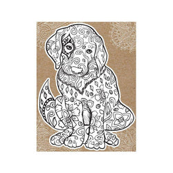 Paper House Productions Christmas Gift -Puppy-Cards-Die cut Colouring - Lilly Grace Crafts
