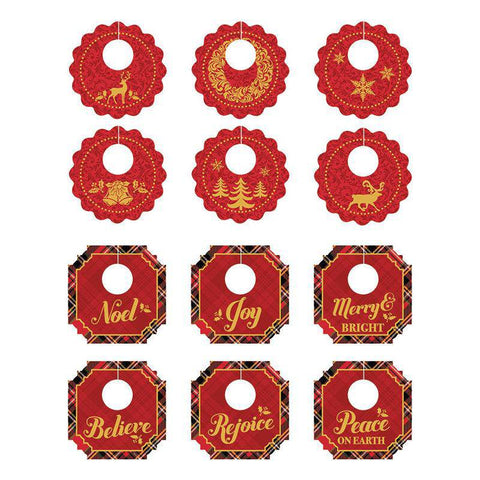 Paper House Productions Holiday Plaid Drink Tags - Christmas - Lilly Grace Crafts