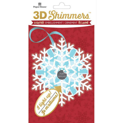 Paper House Productions Christmas Snowflake Embellishment Led Shimmers - Lilly Grace Crafts