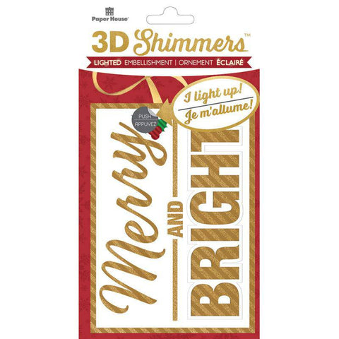 Paper House Productions Christmas Merry and Bright Led Shimmers - Lilly Grace Crafts