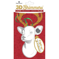 Paper House Productions Christmas Deer Head Embellishment Led Shimmers - Lilly Grace Crafts