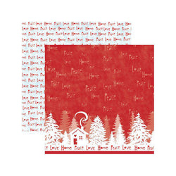Paper House Productions Christmas Peace Love Home Paper-Glitter, Sold in singles - Lilly Grace Crafts