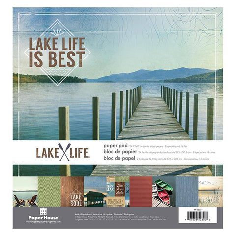 Paper House Productions Lake Life Paper Pad12x12 - Lilly Grace Crafts