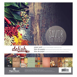 Paper House Productions Delish Paper Pad 12x12 - Lilly Grace Crafts