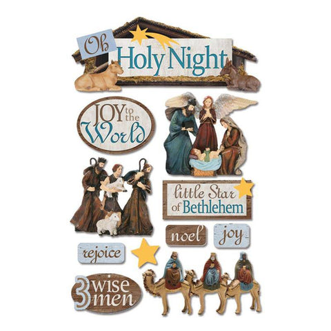 Paper House Productions Sticker - 3D - Holy Night - Lilly Grace Crafts