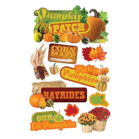 Paper House Productions Sticker - 3D - Pumpkin Patch - Lilly Grace Crafts