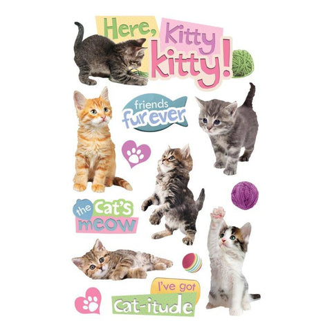 Paper House Productions Sticker - 3D - Here Kitty Kitty - Lilly Grace Crafts