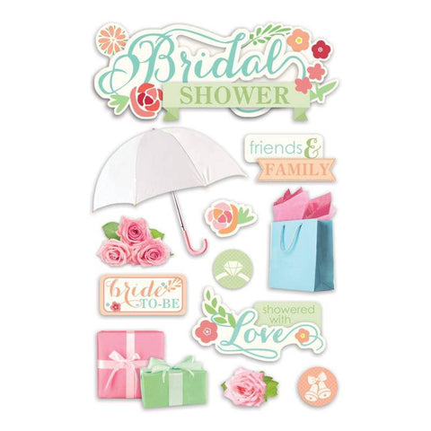 Paper House Productions Sticker - 3D - Bridal Shower - Lilly Grace Crafts