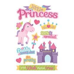 Paper House Productions Sticker - 3D - Little Princess - Lilly Grace Crafts