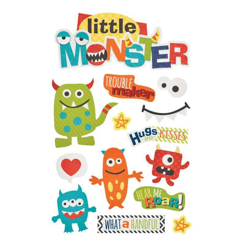 Paper House Productions Sticker - 3D - Little Monster - Lilly Grace Crafts