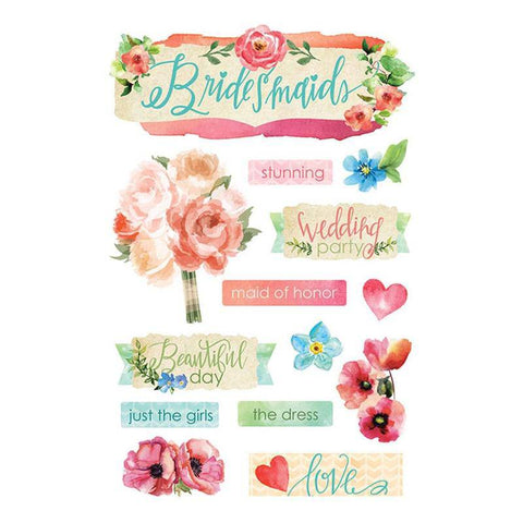 Paper House Productions Sticker - 3D - Bridesmaids - Lilly Grace Crafts