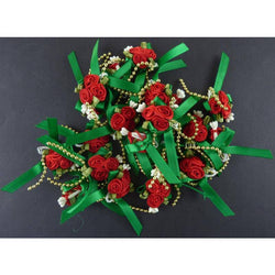 Stenco Products Ltd Emerald Bow Red Roses - Lilly Grace Crafts