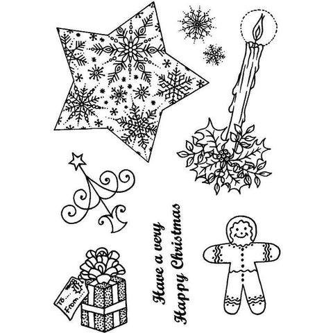 Clear Stamps - Sue Dix SD Snowflake Star Clear Stamps - Lilly Grace Crafts